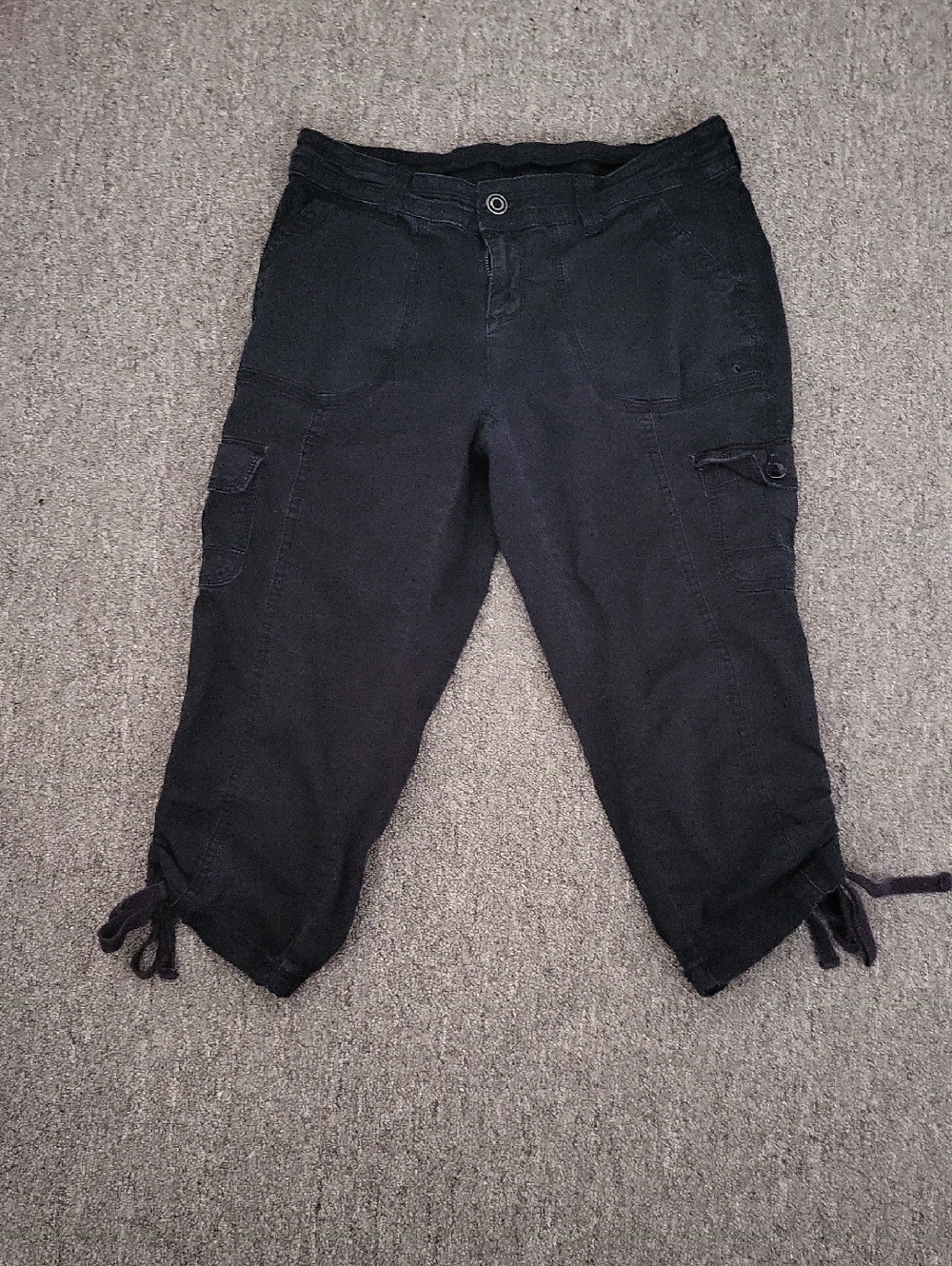 Faded Glory Black Pants with Label Detail